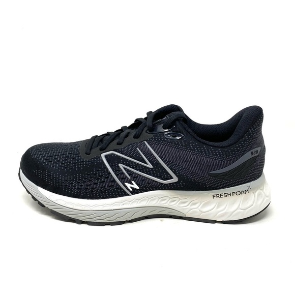 New Balance Fresh Foam X 880v12 - Black with Lead and Light Aluminum NARROW - Picture 1 of 7
